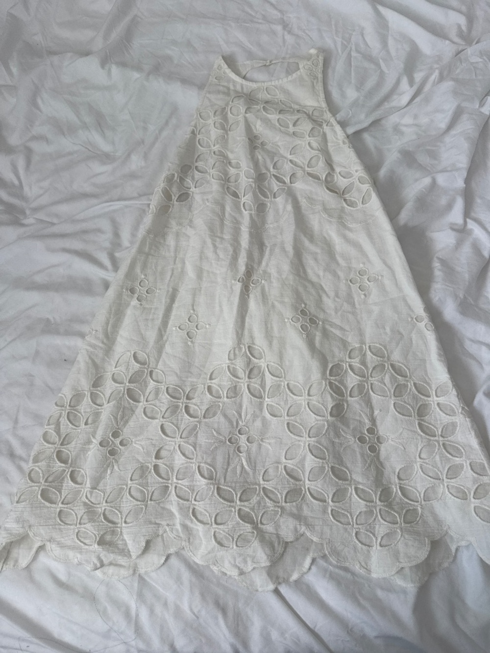 free people willow eyelet halter dress   size small   details: -NWT -approx. len